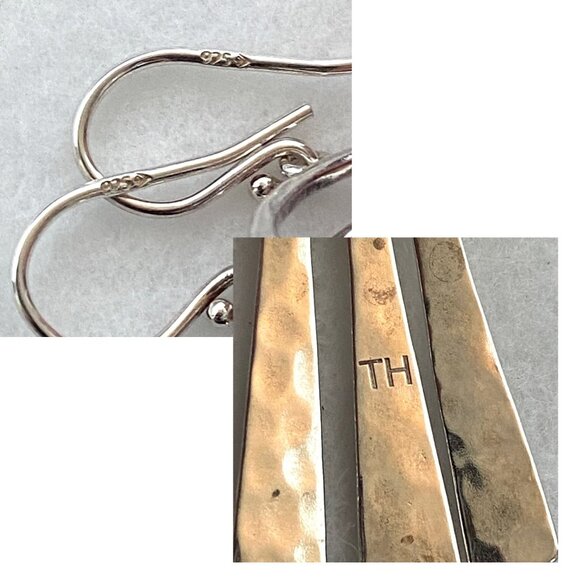 Silpada Sterling Silver 925 "Nod To Mod" Chandelier Hammered Dangle Earrings - Picture 8 of 16